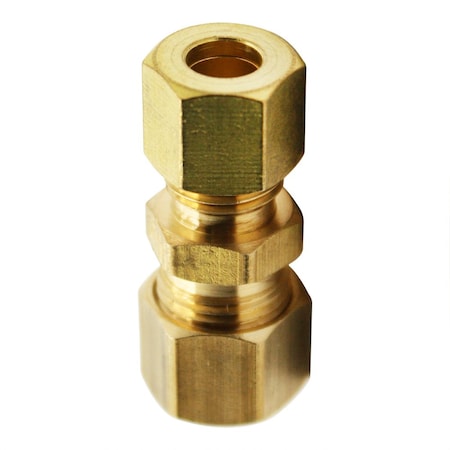 Thrifco Plumbing No. 62R 5/16 Inch x 1/4 Inch Lead-Free Brass Compression Coupling 4401348